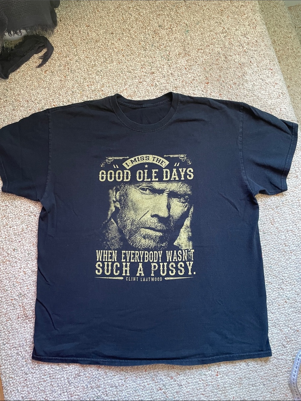 Classic Men’s Vintage Clint Eastwood Tee- XL
